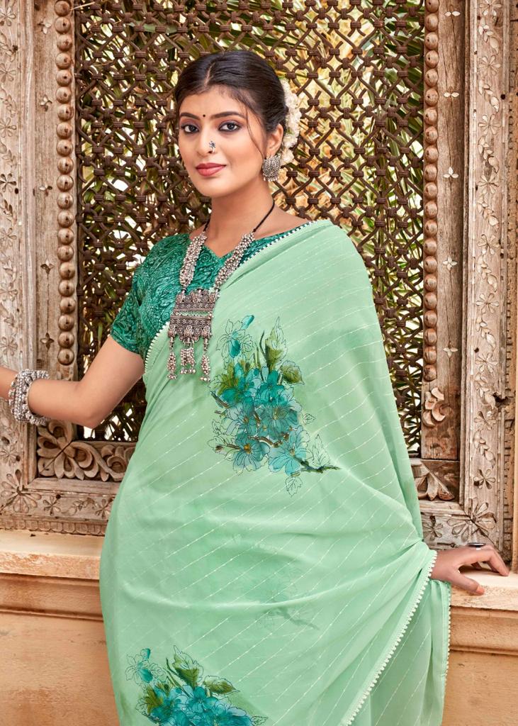 Kashvi Manasthiti Printed Georgette Wholesale Saree Collection 